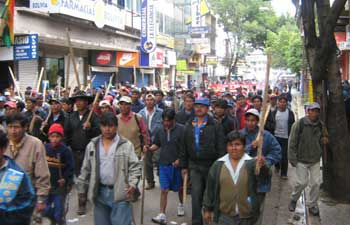 Demonstration in Cochabamba