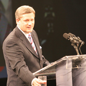 Conservative Prime Minister Stephen Harper