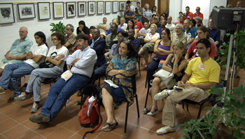 Book launch meeting, part of the audience