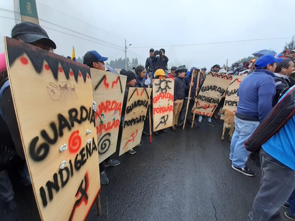 Ecuador protest 2 self defence Image public domain