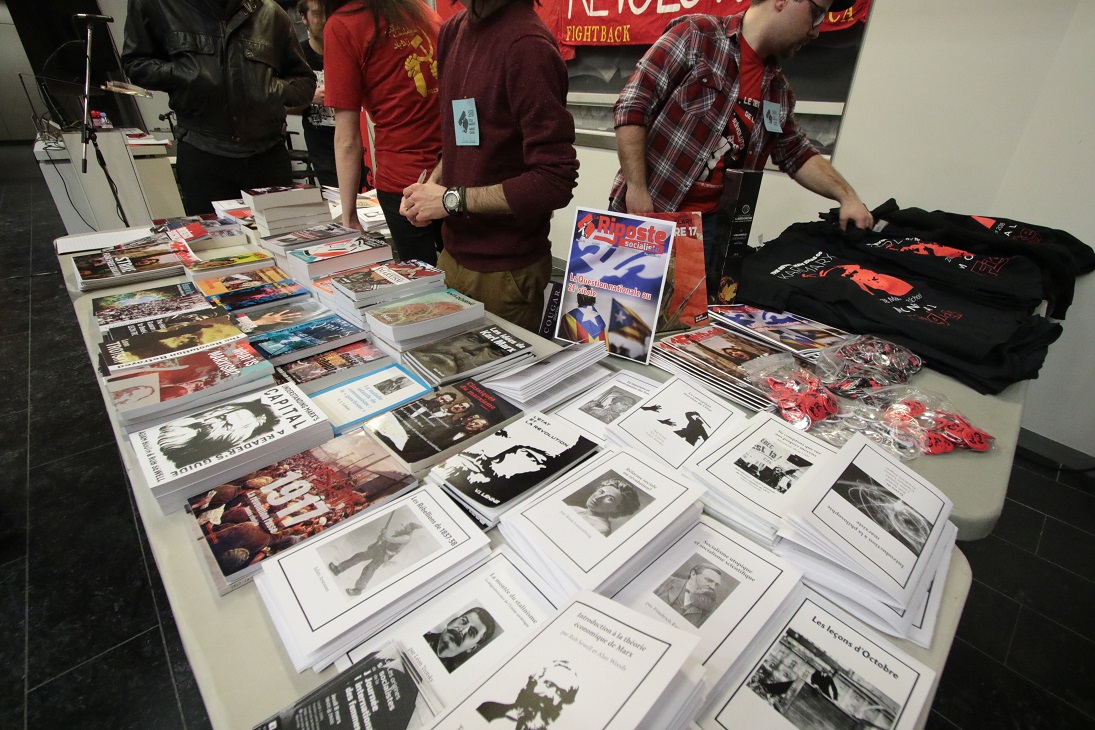 Fightback comrades selling materials Image own work