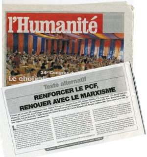 The text of La Riposte was sent out to more than 100,000 party members in a special edition of L’Humanité.