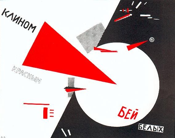 Beat the Whites with the Red Wedge by El Lissitzky - Photo: Public Domain