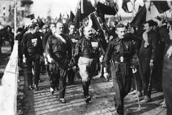 Benito Mussolini Fascists March on Rome 1922-Public Domain