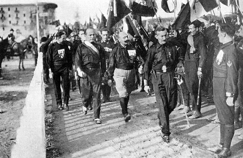Blackshirts Mussolini March on Rome 1922 Image Public Domain