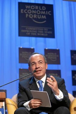 Contrary to what Mexican president Felipe Calderon says, the Mexican economy will suffer greatly from the slump in the U.S. Photo by World Economic Forum.