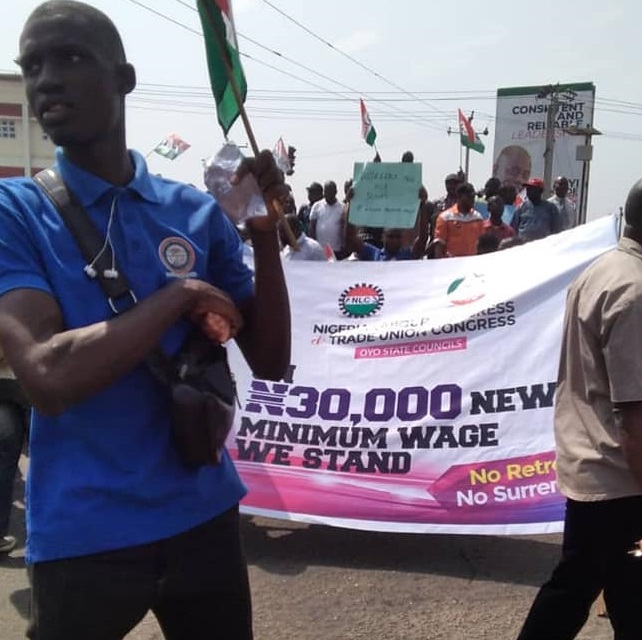 Nigeria minimum wage strike 2 Image CWYA