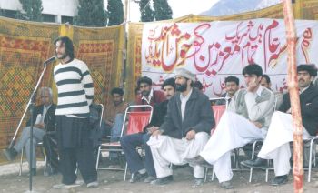 Adil next to Shoaib Sham, Shjahat Kazmi and Abid Chughtai