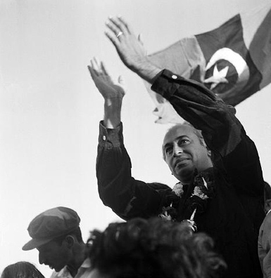 Zulfiqar Ali Bhutto at a PPP rally