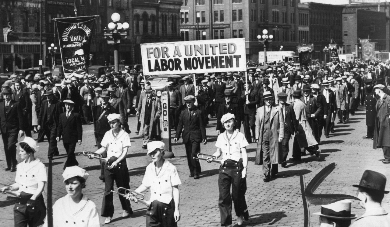 Strike in 1930s Image public domain