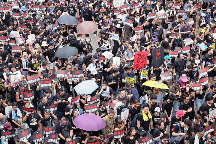 顯然，香港政府已完全失去對社會的控制。//圖片來源：VOA