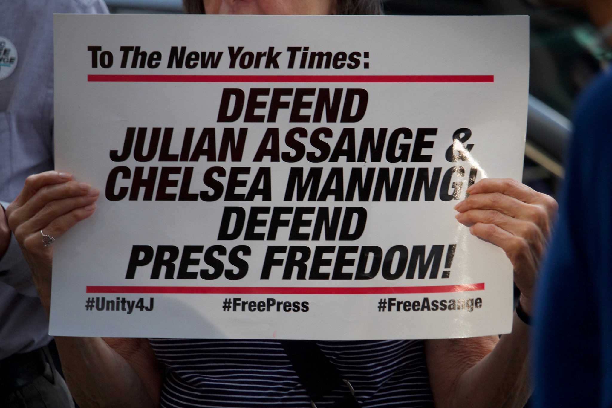 Assange press Image Pamela Drew Flickr