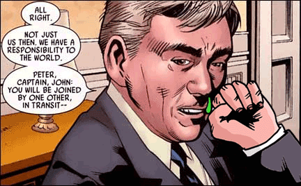 'Captain Britain' cartoon with Gordon Brown as super-hero