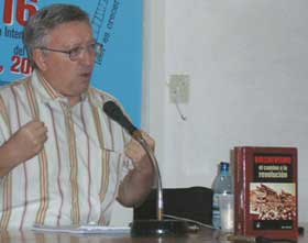 Alan Woods presents his book Bolshevism: the road to revolution at 2007 Havana Book Fair