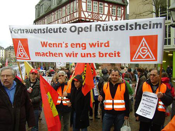 Shop stewards from Opel in Rüsselsheim