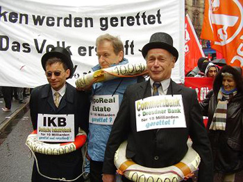 'We Won’t Pay For Your Crisis' demonstration in Frankfurt