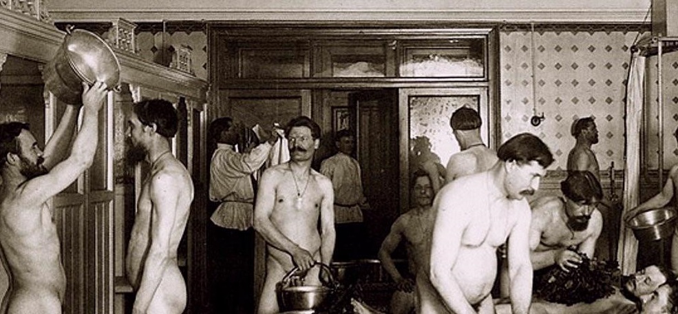 Egorov bathhouse in Saint Petersburg Russia about 1910 Image public domain