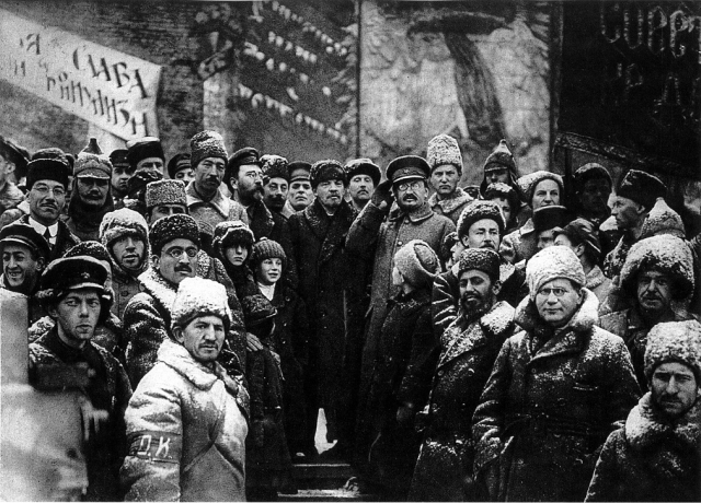 Lenin Trotsky and the masses Image Wikimedia Commons
