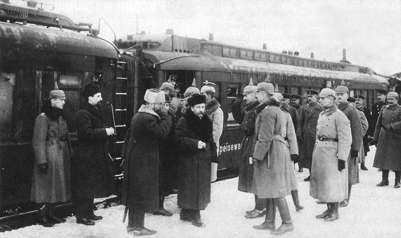 Lev Kamenev arrives at Brest Litovsk Image public domain