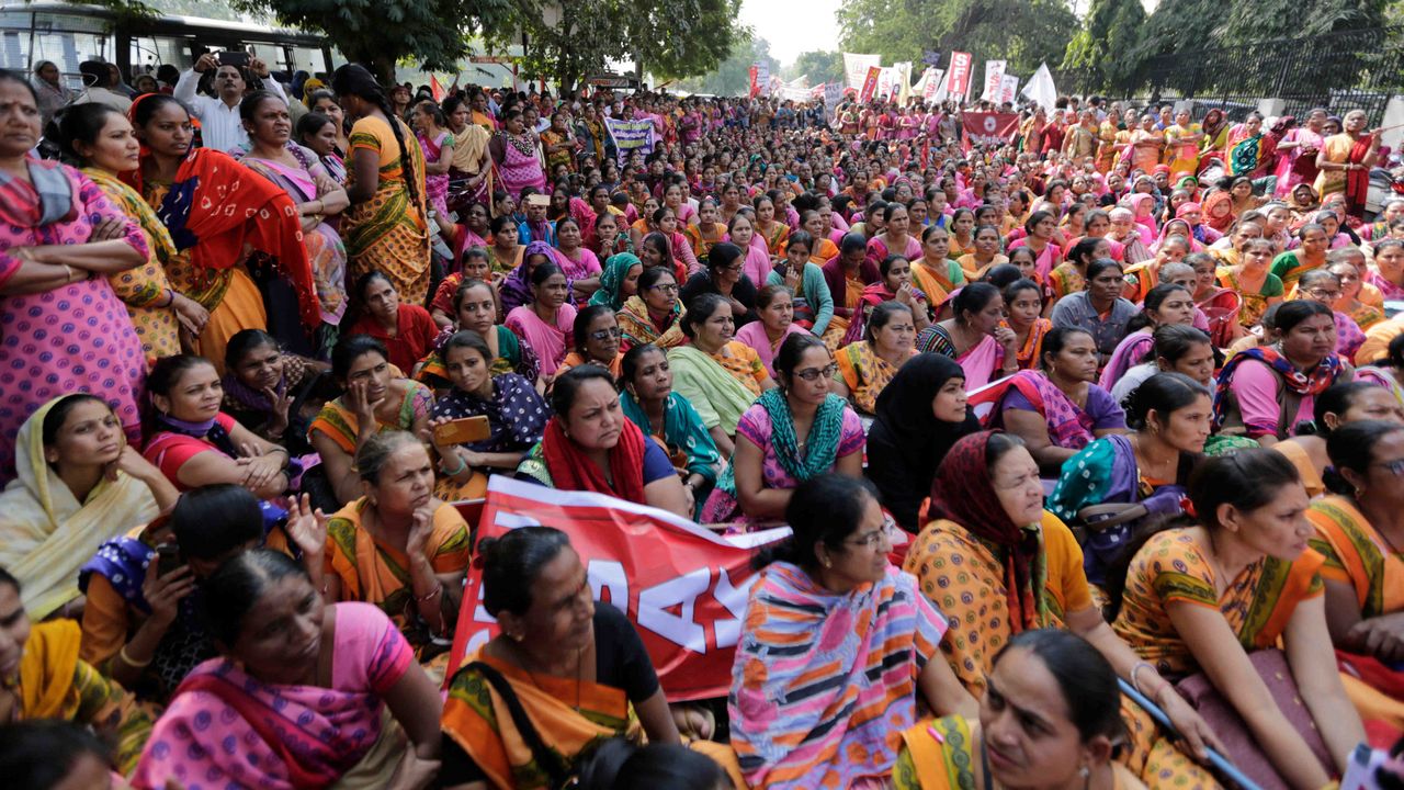 India general strike women Image Redfish