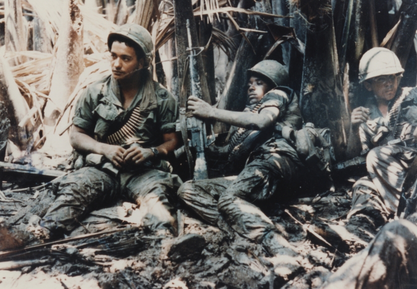 US Army troops taking break while on patrol in Vietnam War Image public domain