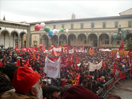 General strike march in Florence (Photo by CGIL)