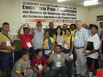 After the Conference, Serge Goulart and Alan Woods with workers from ocupied factories