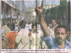 The News - picture from article on rawlakot protest