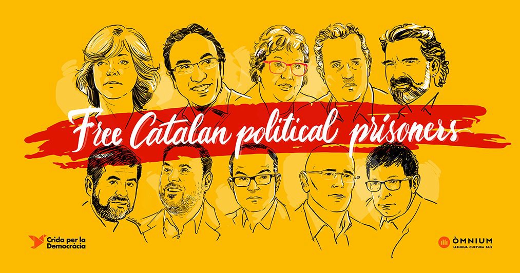 Catalan political prisoners trial Image Omnium