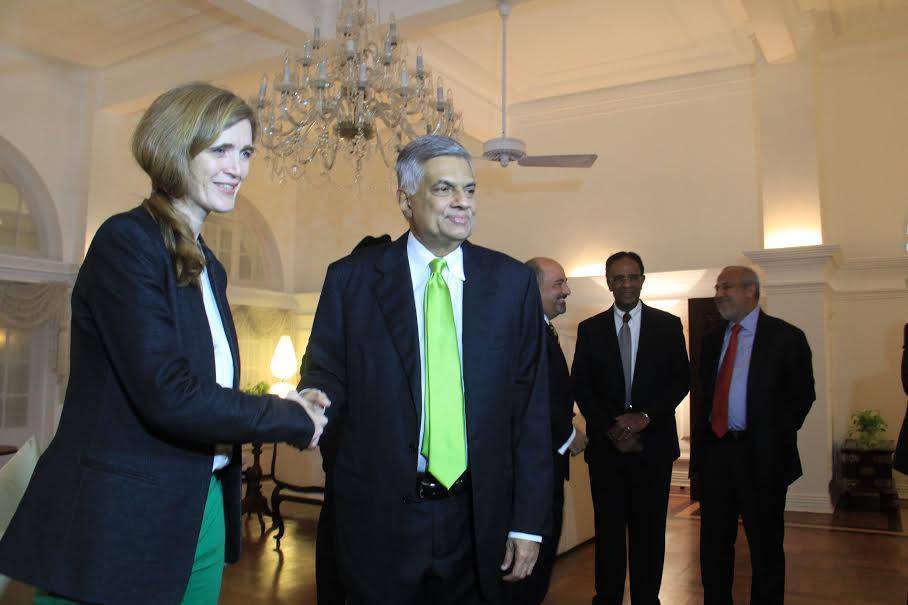Samantha Power meets Ranil Wickremesinghe Image U.S. Embassy Colombo