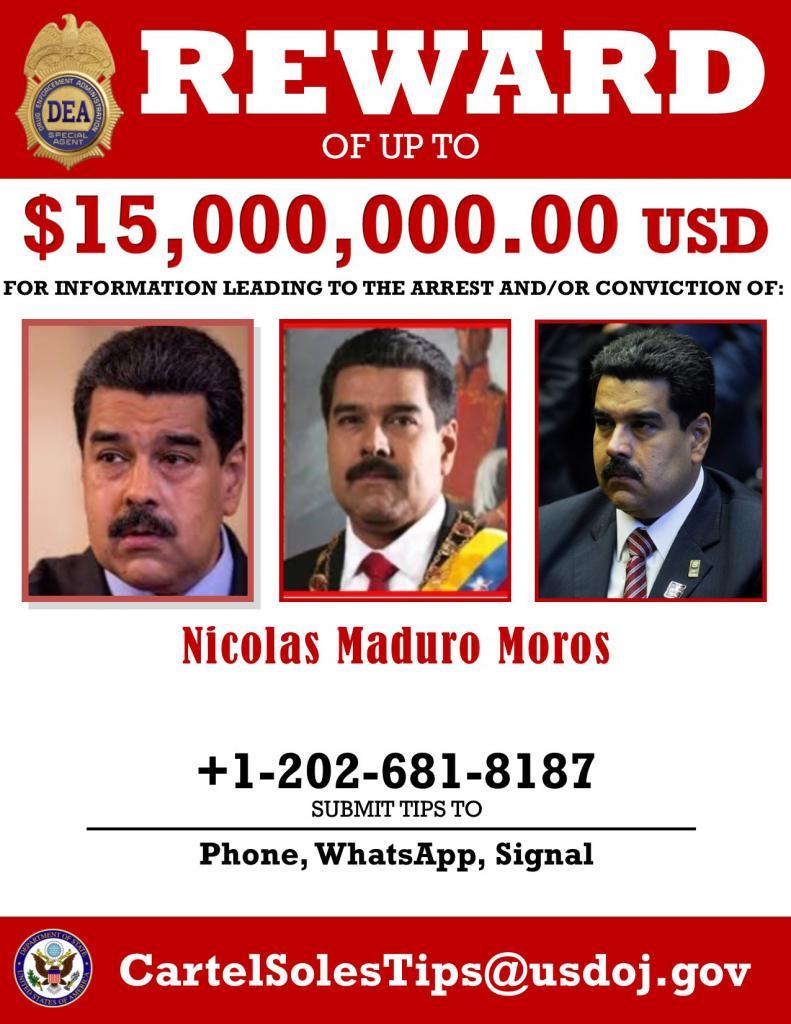 MaduroRewardPoster Image DEA