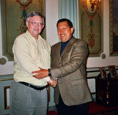 Hugo Chávez with Alan Woods